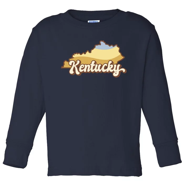 Retro Kentucky Toddler Long Sleeve Shirt