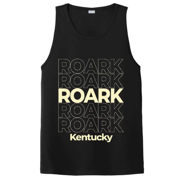 Roark Kentucky Repeating Text Performance Tank