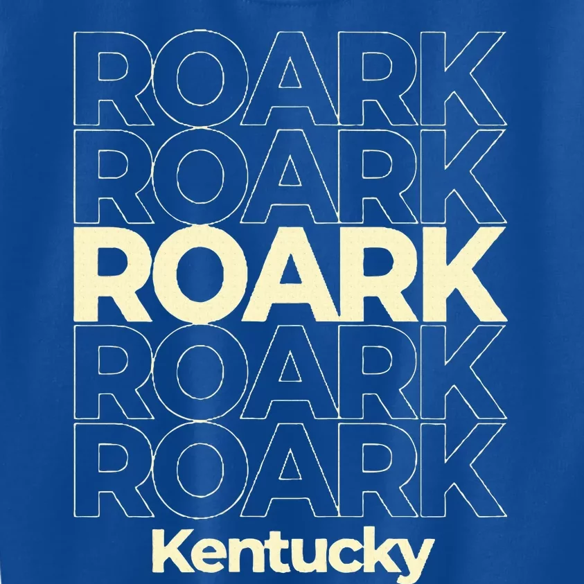 Roark Kentucky Repeating Text Kids Sweatshirt