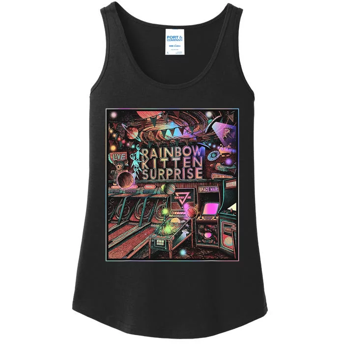 Rainbow Kitten Surprise Band Ladies Essential Tank