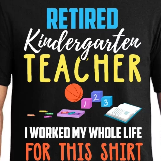 Retired Kindergarten Teacher Funny Retirement Gift Pajama Set