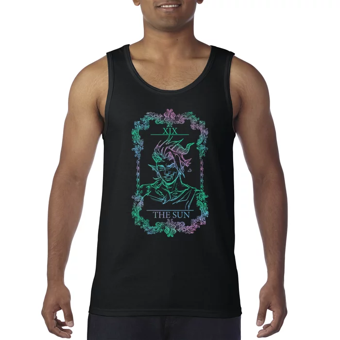 Retro Karlach The Sun Funny Karlach Tarot Card BaldurS Gate 3 Tank Top