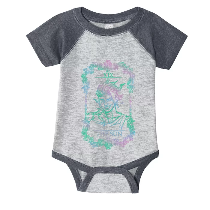 Retro Karlach The Sun Funny Karlach Tarot Card BaldurS Gate 3 Infant Baby Jersey Bodysuit