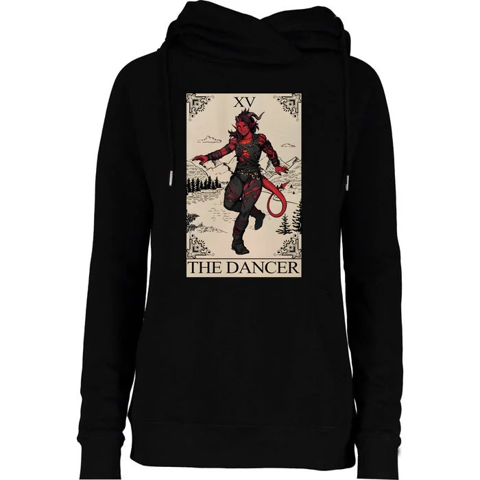 Retro Karlach The Dancer Tarot Card Game Lover Womens Funnel Neck Pullover Hood