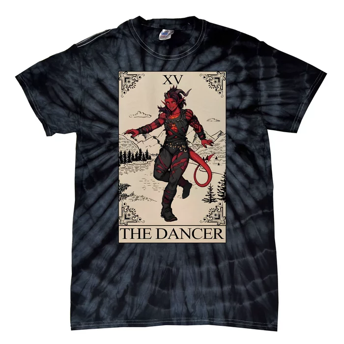 Retro Karlach The Dancer Tarot Card Game Lover Tie-Dye T-Shirt