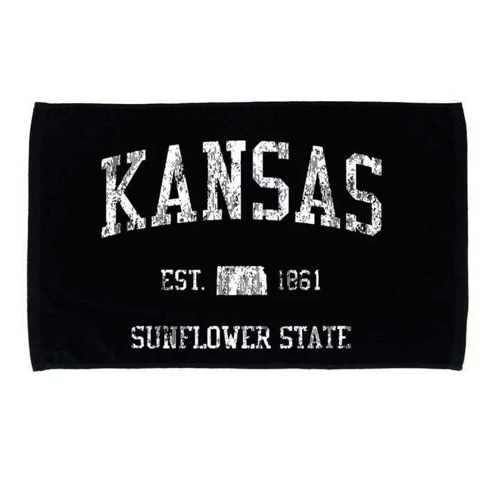 Retro Kansas Vintage Sports Design Microfiber Hand Towel