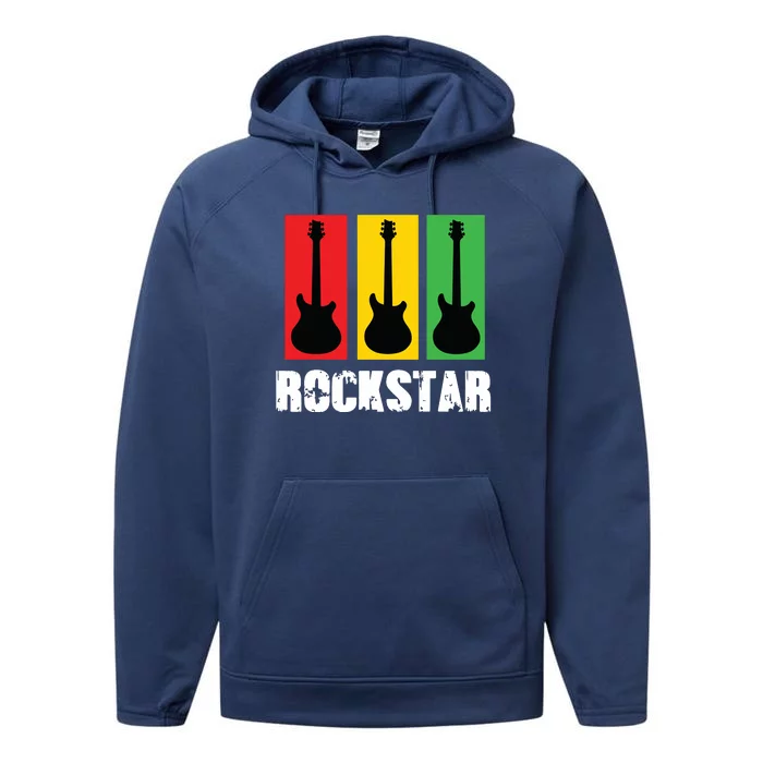 Rockstar Kids Vintage Guitar Performance Fleece Hoodie