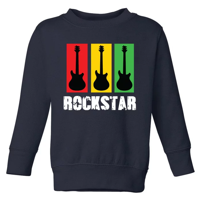 Rockstar Kids Vintage Guitar Toddler Sweatshirt