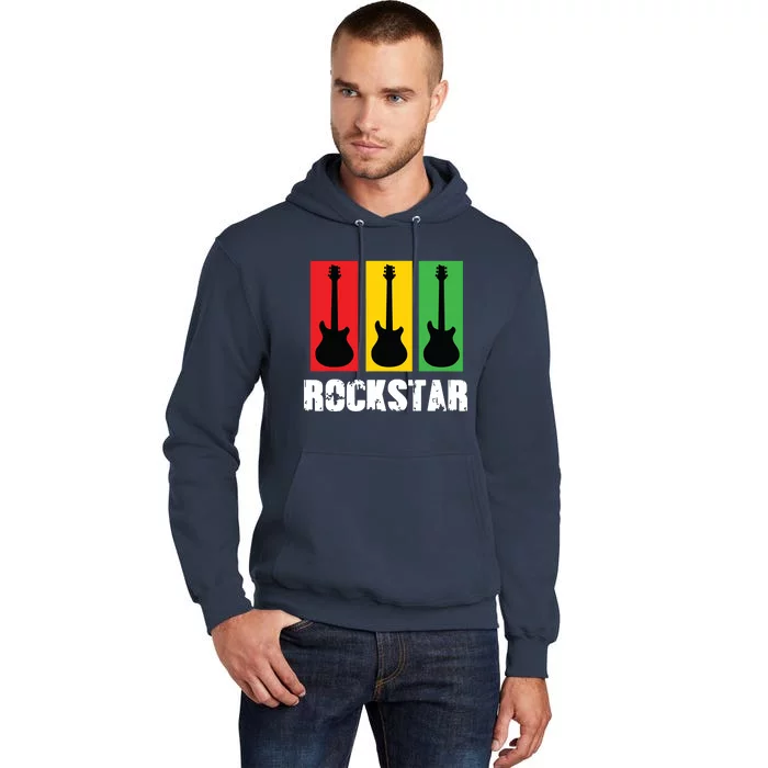 Rockstar Kids Vintage Guitar Tall Hoodie