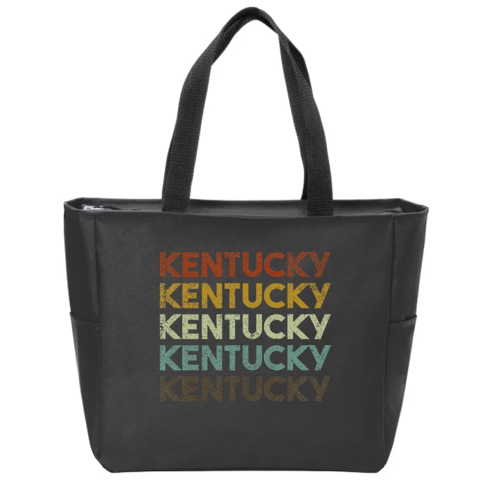 Retro Kentucky Vintage 80s Style Zip Tote Bag