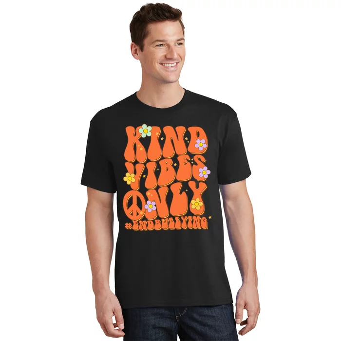 Retro Kind Vibes Only End Bullying Unity Day Wear Orange T-Shirt