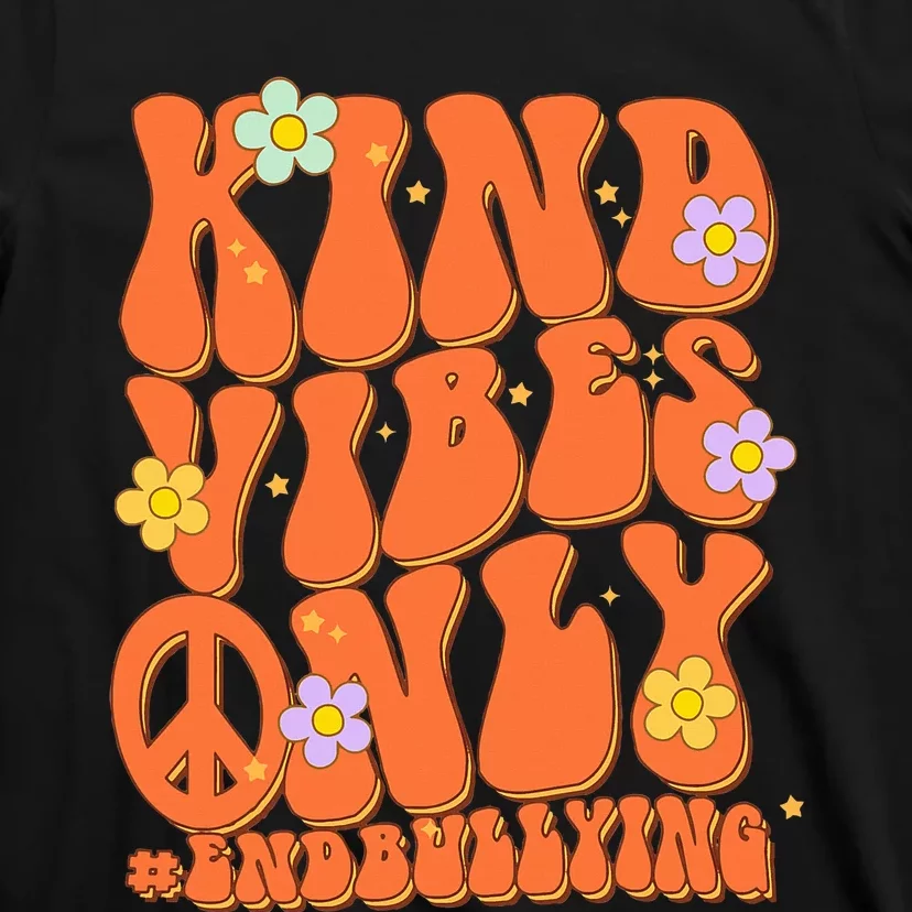 Retro Kind Vibes Only End Bullying Unity Day Wear Orange T-Shirt