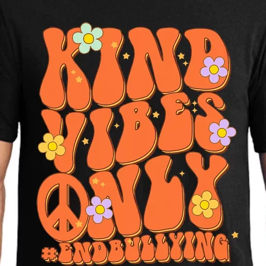 Retro Kind Vibes Only End Bullying Unity Day Wear Orange Pajama Set