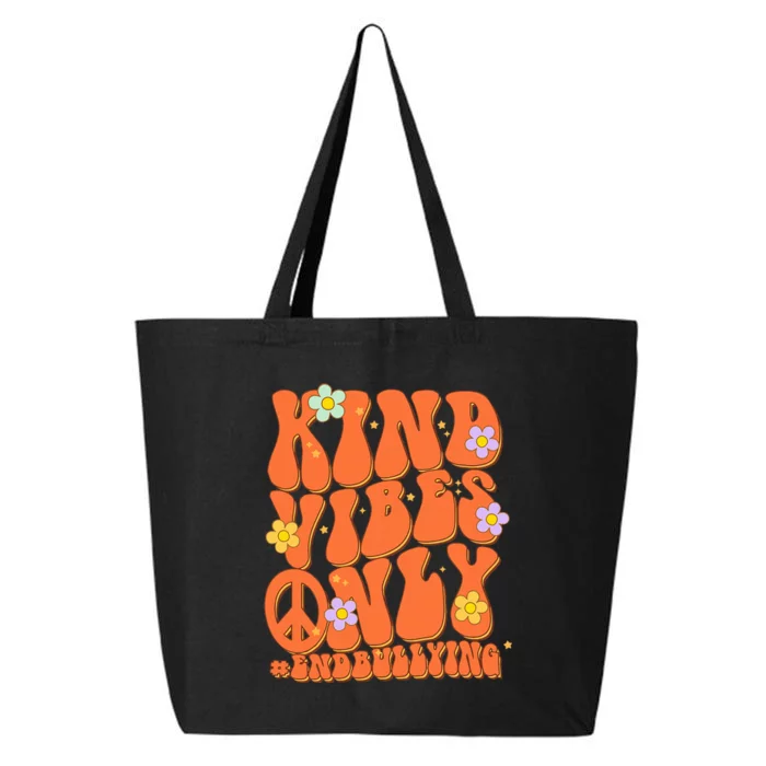 Retro Kind Vibes Only End Bullying Unity Day Wear Orange 25L Jumbo Tote