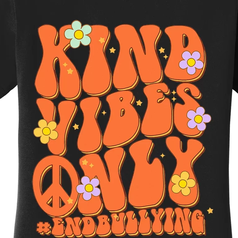 Retro Kind Vibes Only End Bullying Unity Day Wear Orange Women's T-Shirt