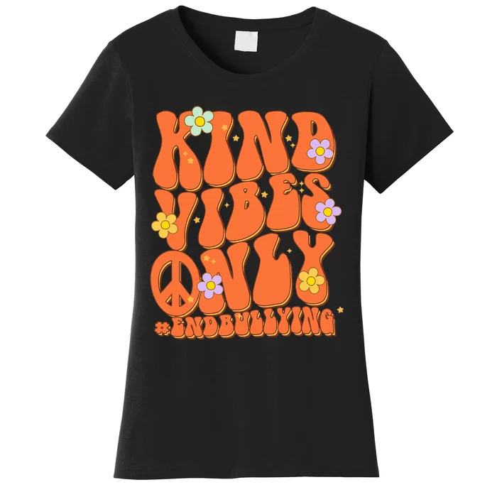 Retro Kind Vibes Only End Bullying Unity Day Wear Orange Women's T-Shirt