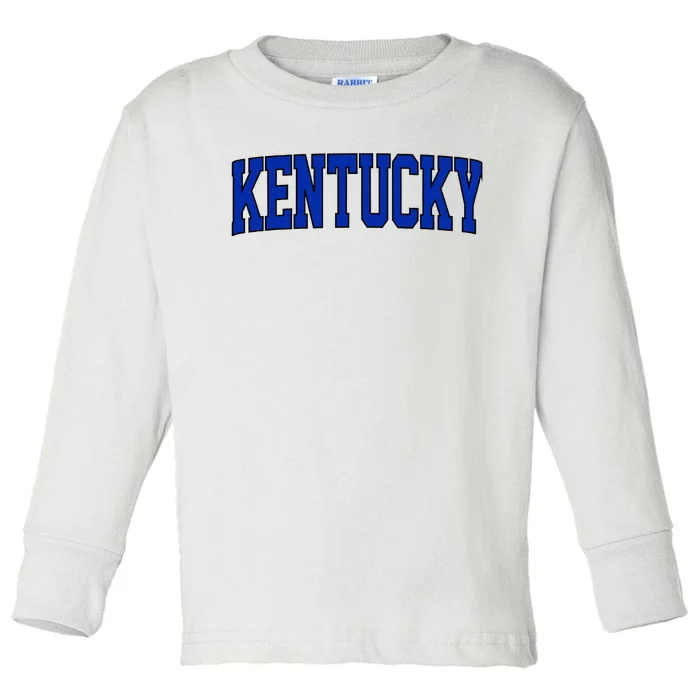 Retro Kentucky Vintage Kentucky Blue Throwback Classic Toddler Long Sleeve Shirt