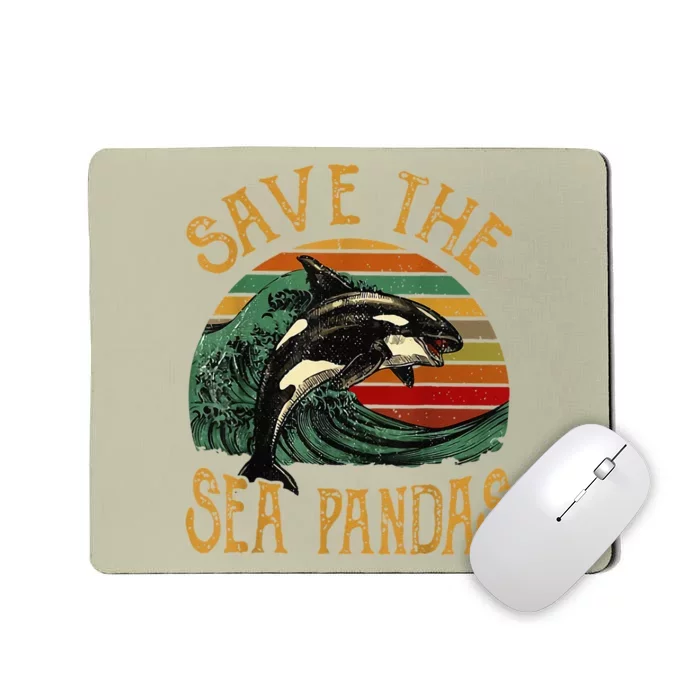 Rescue Killer Whale Orcas Save The Sea Pandas Marine Biology Mousepad