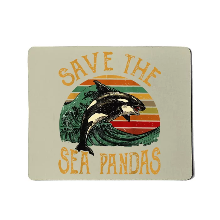 Rescue Killer Whale Orcas Save The Sea Pandas Marine Biology Mousepad