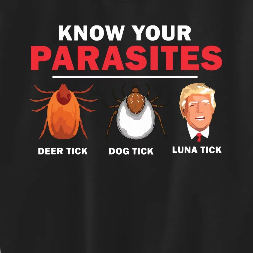 Retro Know Your Parasites Luna Tick Anti Trump 45 Gift Kids Sweatshirt