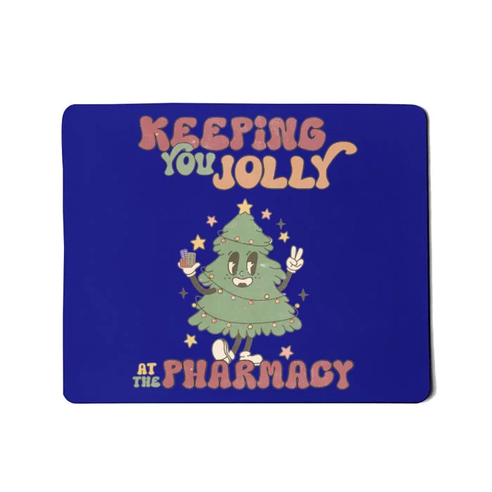 Retro Keeping You Jolly At The Pharmacy Christmas Tree Gift Mousepad