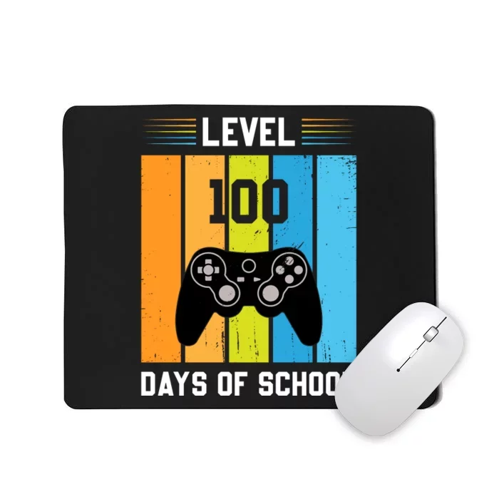 Retro Level 100 Days Of School Gamer Video Games Mousepad