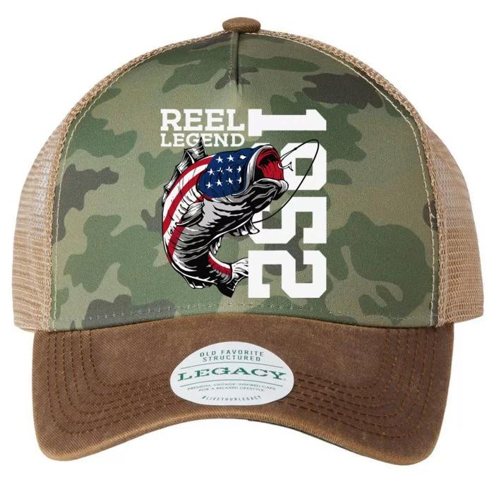 Reel Legend 1952 Fishing 71 Years Angler 71st Birthday Legacy Tie Dye Trucker Hat