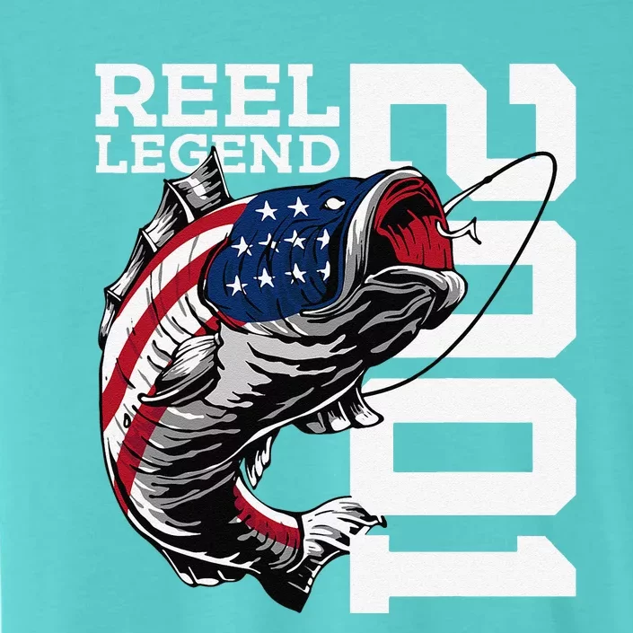 Reel Legend 2001 Fishing 22 Years Angler 22th Birthday ChromaSoft Performance T-Shirt