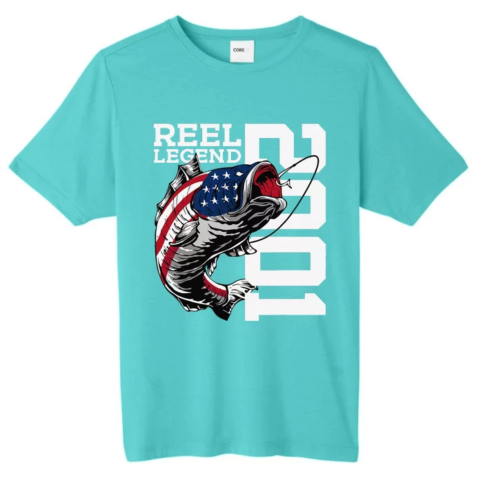 Reel Legend 2001 Fishing 22 Years Angler 22th Birthday ChromaSoft Performance T-Shirt