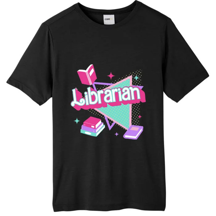 Retro Librarian 90s Library Staff Back To School Reading ChromaSoft Performance T-Shirt