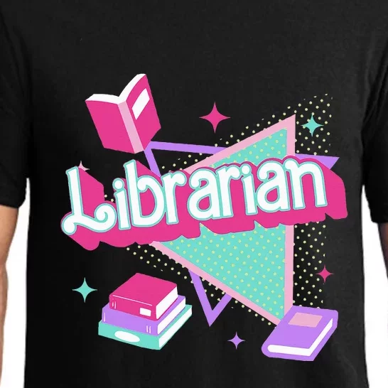 Retro Librarian 90s Library Staff Back To School Reading Pajama Set