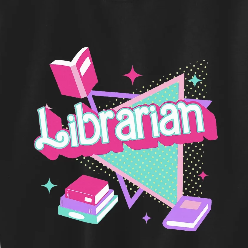 Retro Librarian 90s Library Staff Back To School Reading Kids Sweatshirt