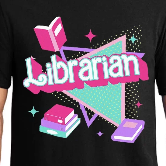 Retro Librarian 90s Library Staff Back To School Reading Pajama Set