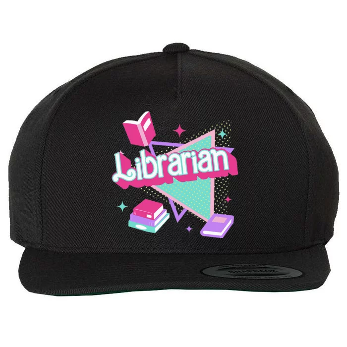 Retro Librarian 90s Library Staff Back To School Reading Wool Snapback Cap