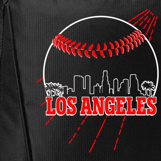 Retro Los Angeles Skyline Baseball City Backpack