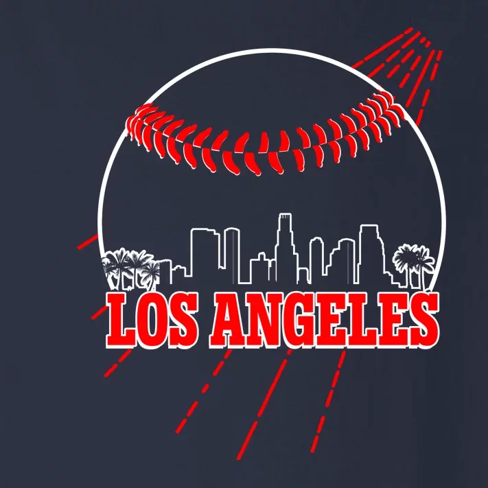 Retro Los Angeles Skyline Baseball Toddler Long Sleeve Shirt