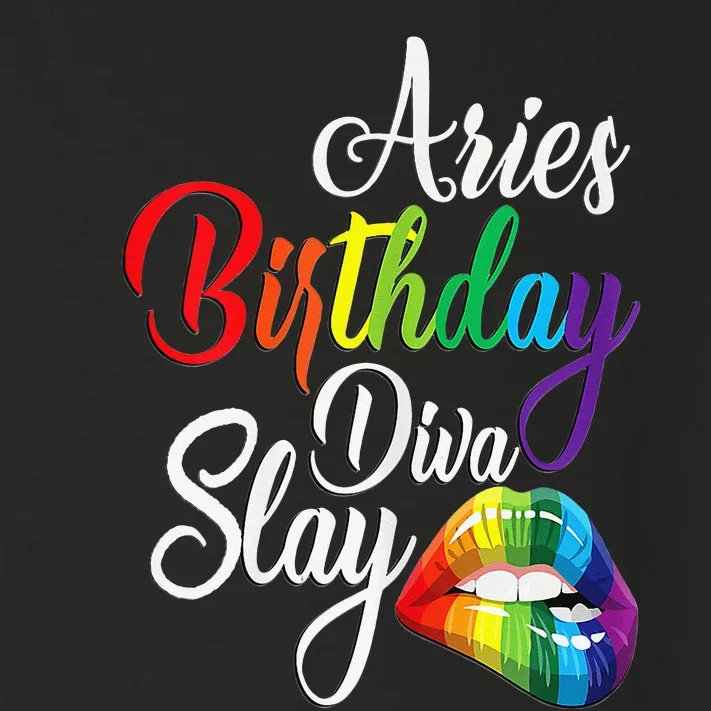 Rainbow Lip Aries March April Zodiac Birthday Diva Slay Toddler Long Sleeve Shirt