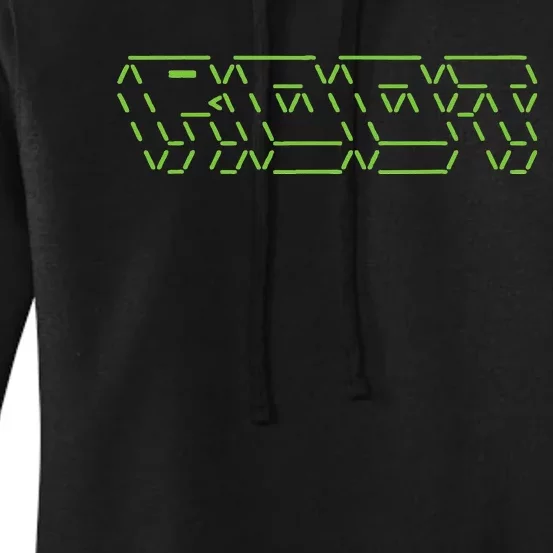 Root Linux ASCII Art Hacker Women's Pullover Hoodie