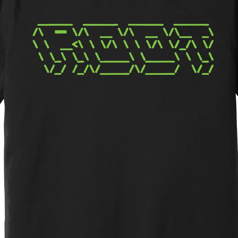 Root Linux ASCII Art Hacker Premium T-Shirt