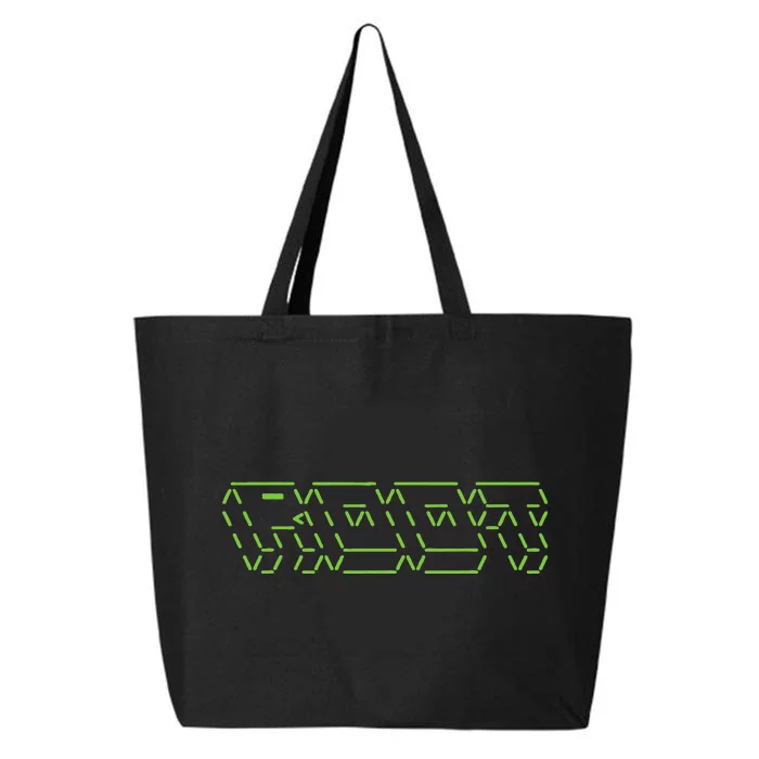 Root Linux ASCII Art Hacker 25L Jumbo Tote