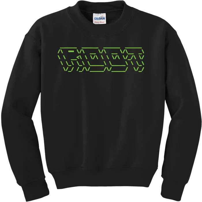 Root Linux ASCII Art Hacker Kids Sweatshirt