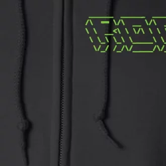 Root Linux ASCII Art Hacker Full Zip Hoodie