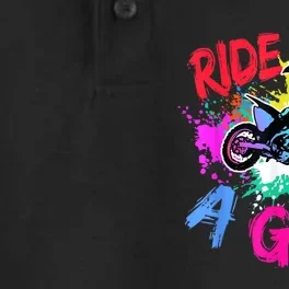 Ride Like A Girl Motocross Lovers Dirt Bike Biker Girl Gift Dry Zone Grid Performance Polo