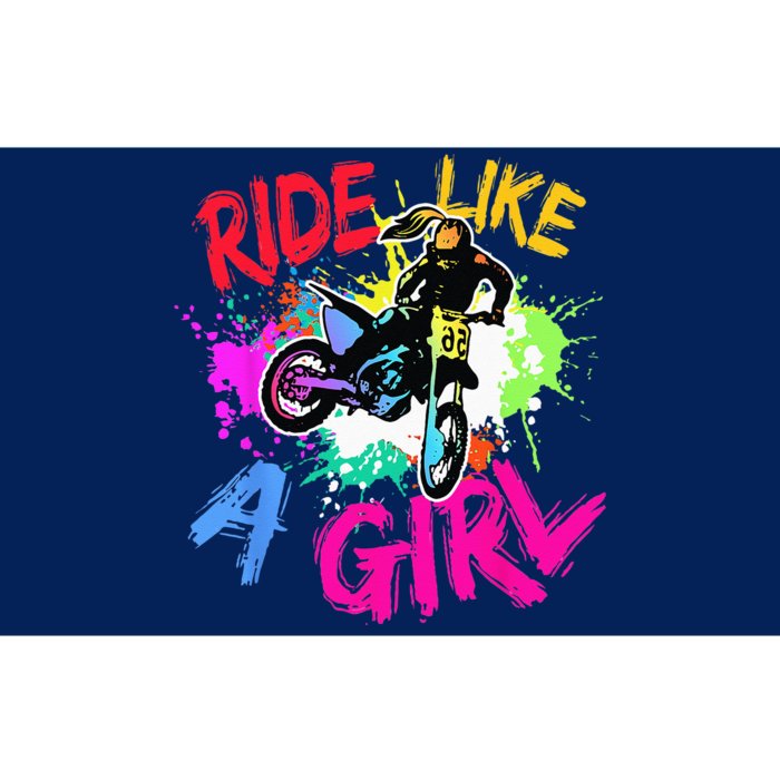 Ride Like A Girl Motocross Lovers Dirt Bike Biker Girl Gift Bumper Sticker