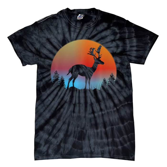 Reindeer Lover Animal Gift Idea Trending Tie-Dye T-Shirt