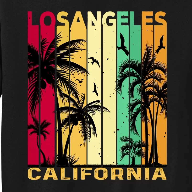 Retro Los Angeles California Palm Tree Stripes Sweatshirt