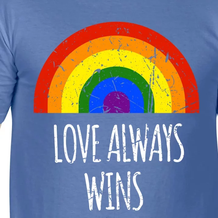 Rainbow Love Always Wins Vintage Equality Pride Huity Funny Gift Comfort Colors T-Shirt