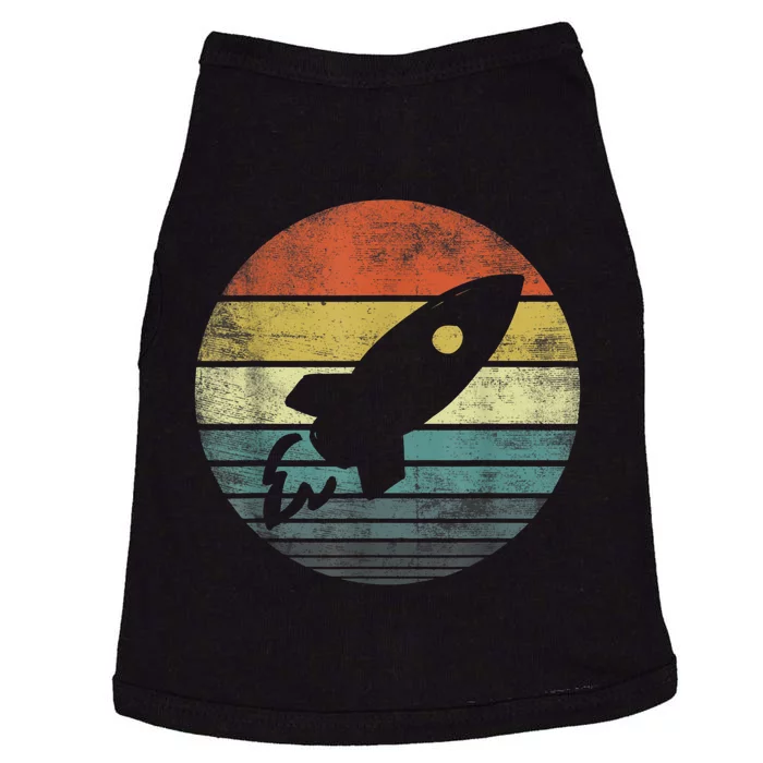 Rocket Launch Astronomy Funny Retro Rocket Space Ship Doggie Tank