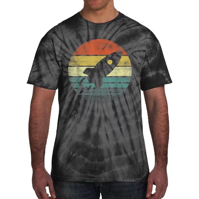 Rocket Launch Astronomy Funny Retro Rocket Space Ship Tie-Dye T-Shirt