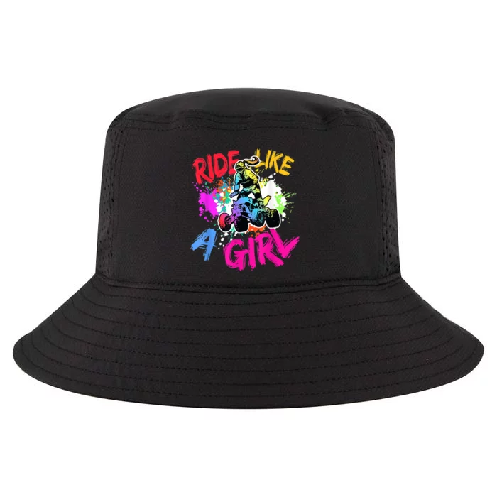 Ride Like A Girl ATV Lovers Quad Bike Biker Girl Cool Comfort Performance Bucket Hat